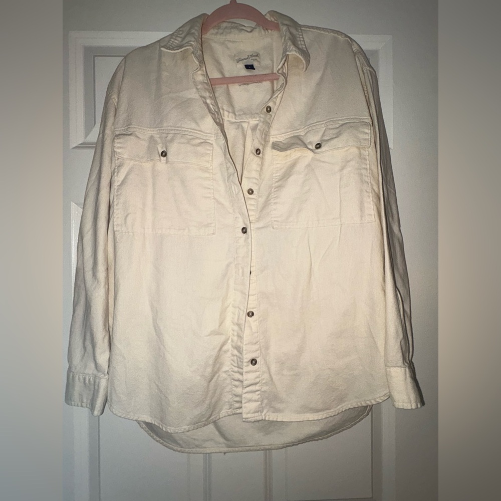 Universal Thread Off-White Oversized button up light jacket